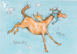 View Item Minter Temp Greetings Card 'Horse-Fly'